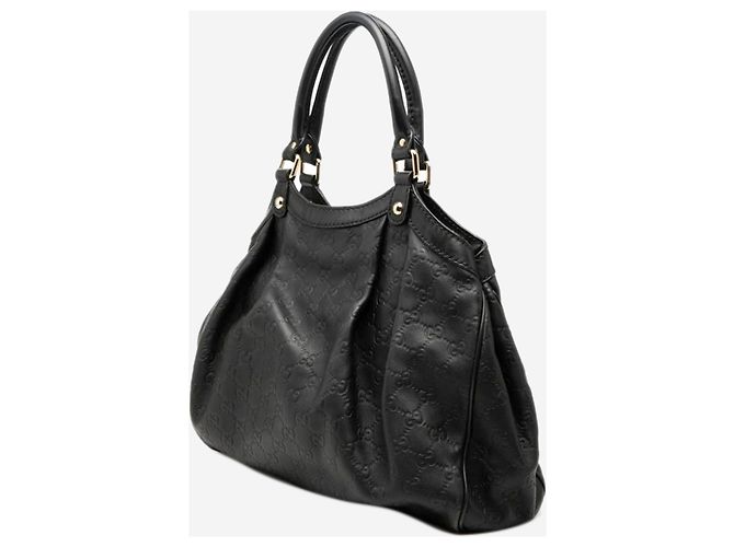 Borsa tote in pelle Guccissima nera Nero - vista 7