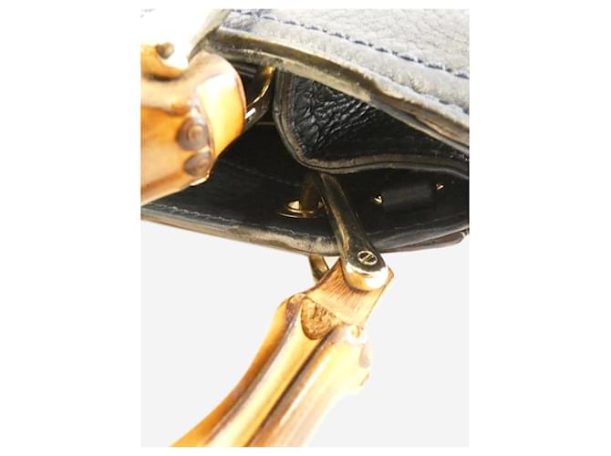 Bamboo Gucci Borsa con manico in bambù blu navy - vista 8