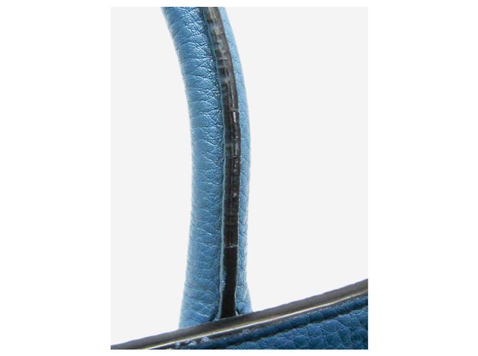 Prada Bolsa 2way em couro Vitello Daino azul - vista 11