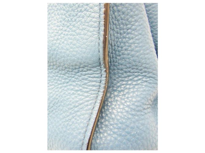 Prada Bolsa 2way em couro Vitello Daino azul - vista 14