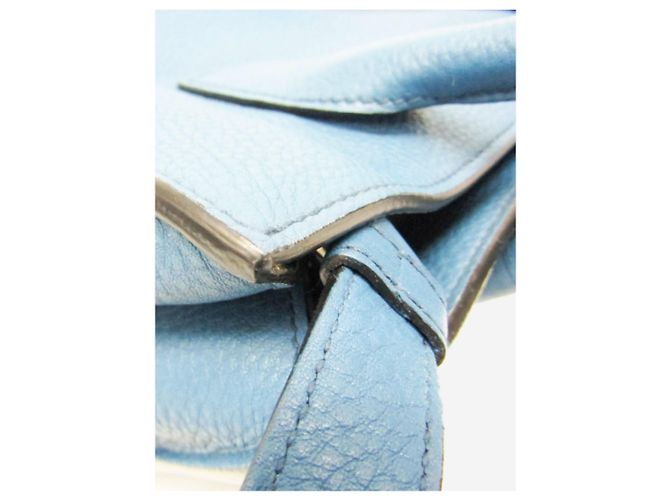 Prada Bolsa 2way em couro Vitello Daino azul - vista 15