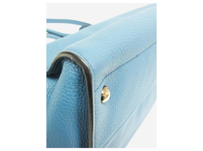 Prada Bolsa 2way em couro Vitello Daino azul - vista 17