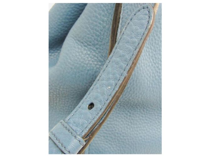 Prada Bolsa 2way em couro Vitello Daino azul - vista 8