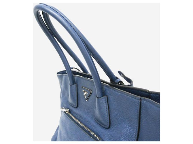 Prada Borsa 2way in pelle Vitello Phenix blu - vista 14