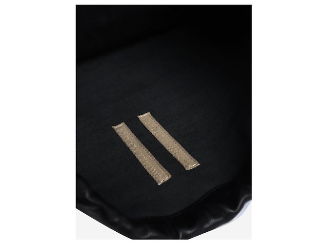 Rick Owens Black leather drawstring backpack - view 4