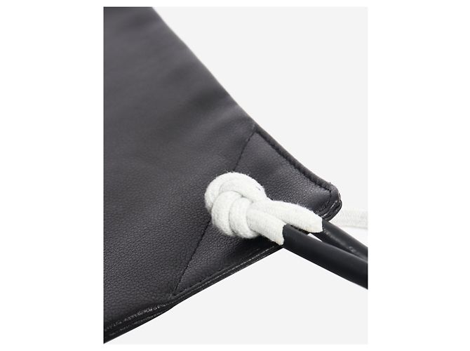 Rick Owens Black leather drawstring backpack - view 5