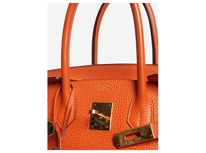 Hermès Borsa Birkin 30 arancione 2004 - vista 9