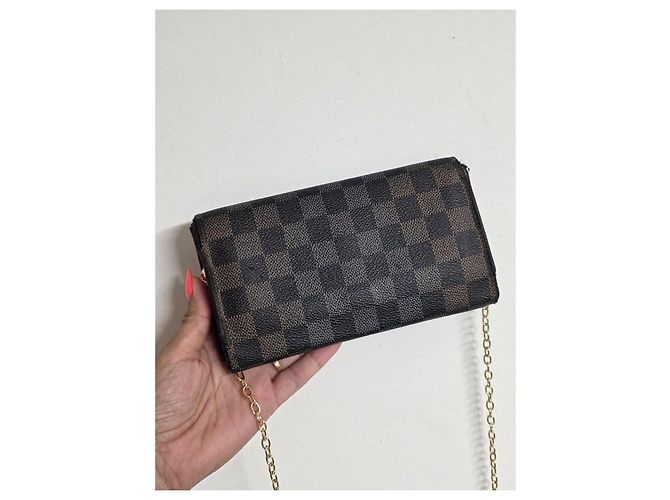 Cartera Louis Vuitton Damier Ebene con cadena - vista 11