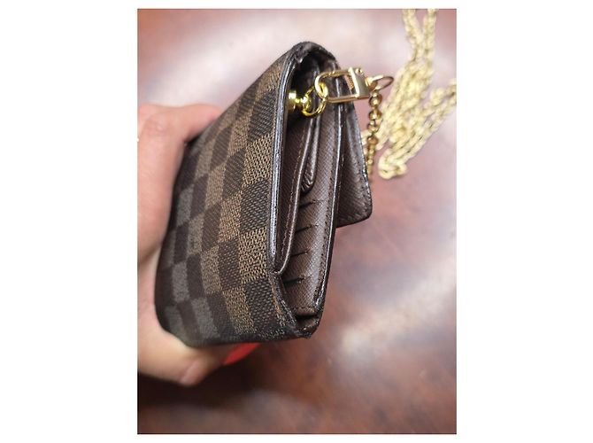Cartera Louis Vuitton Damier Ebene con cadena - vista 14