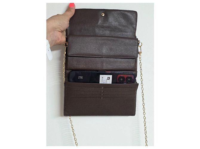 Cartera Louis Vuitton Damier Ebene con cadena - vista 7