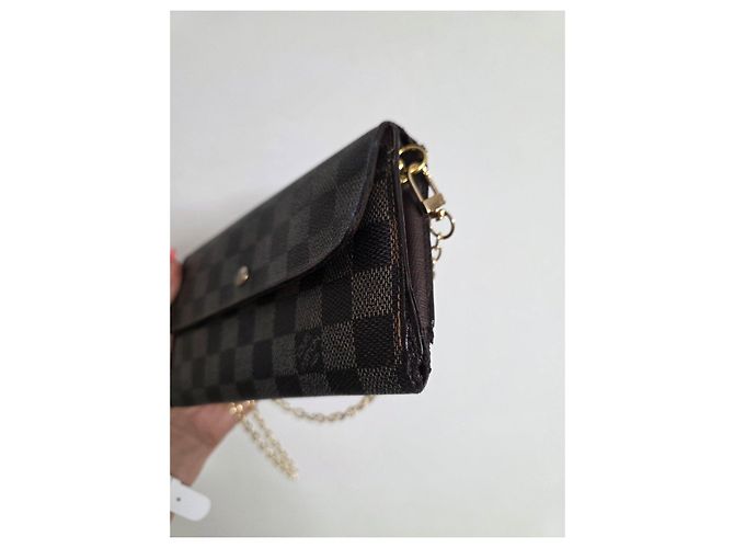 Cartera Louis Vuitton Damier Ebene con cadena - vista 8