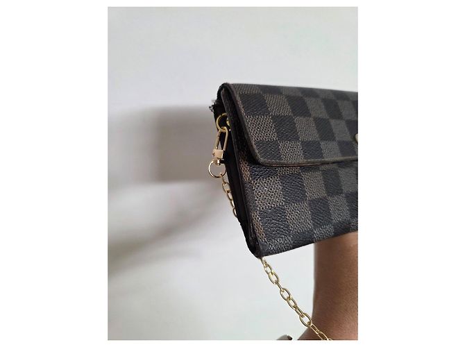 Cartera Louis Vuitton Damier Ebene con cadena - vista 9