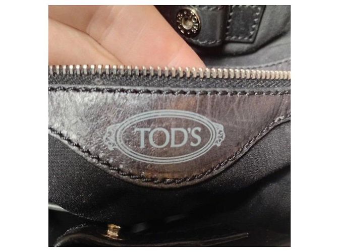 Tod's Borsa Hobo in pelle nera Nero - vista 3