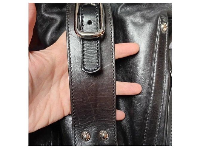 Tod's Borsa Hobo in pelle nera Nero - vista 4