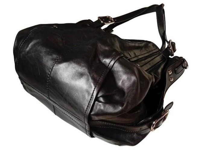 Tod's Borsa Hobo in pelle nera Nero - vista 5