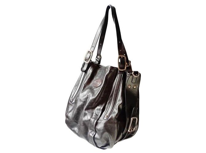 Tod's Borsa Hobo in pelle nera Nero - vista 7