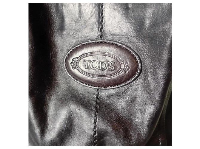 Tod's Borsa Hobo in pelle nera Nero - vista 8