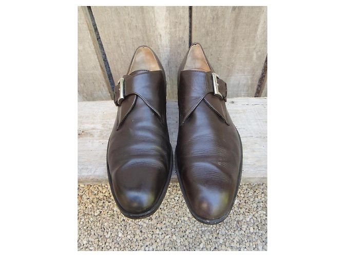 Bruno Magli Wullo Scarpe con fibbia in pelle marrone - vista 3
