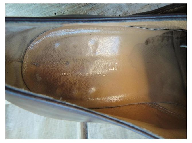 Bruno Magli Wullo Scarpe con fibbia in pelle marrone - vista 6