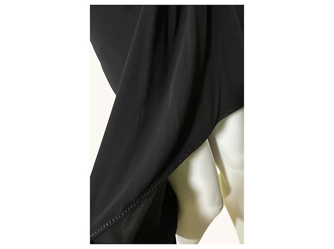 Vestido midi drapeado de viscosa negra Gucci Negro - vista 5