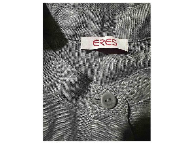Camisa de linho Eres Cinza - vista 8