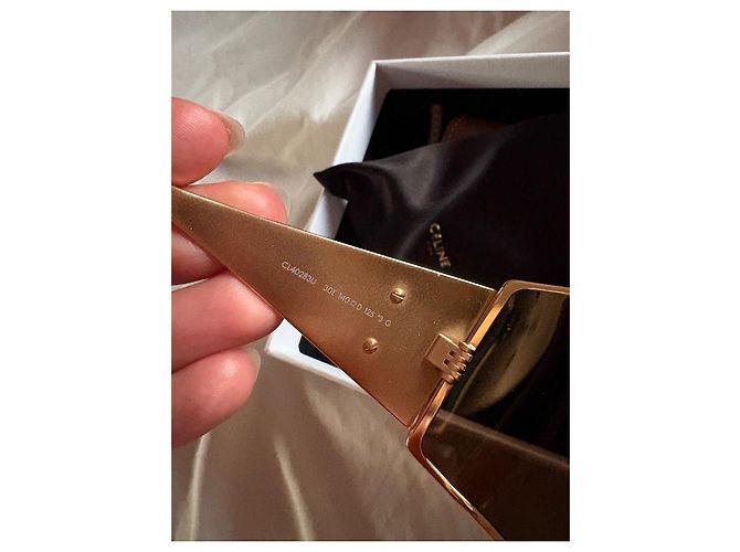 Céline Celine Occhiali da sole Triomphe Oro Marrone Gold hardware - vista 12