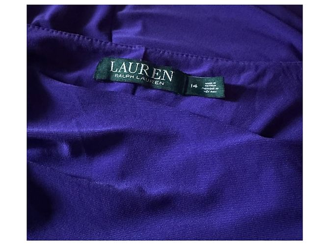 Autre Marque Lauren Ralph Lauren Purple Draped Jersey Dress - view 4