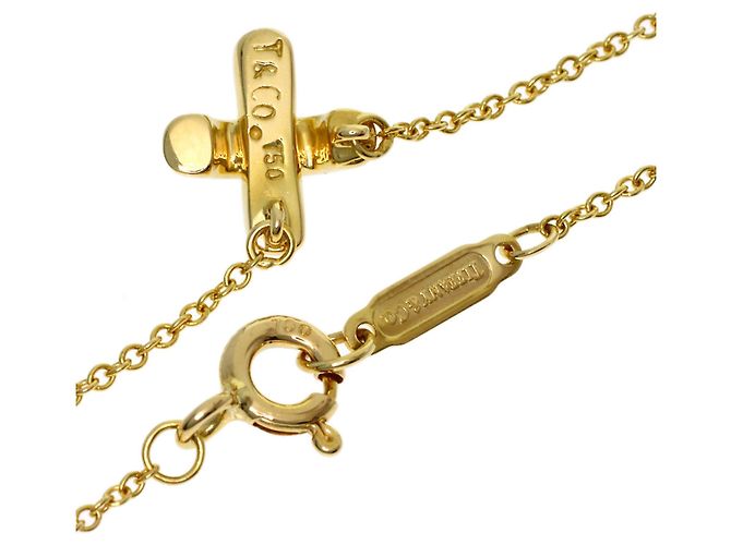 Collana Tiffany & Co. in oro giallo 18K con motivo Cross Stitch - vista 2