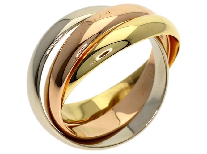 Anello Trinity Cartier Rosa Bianco Giallo - vista 2