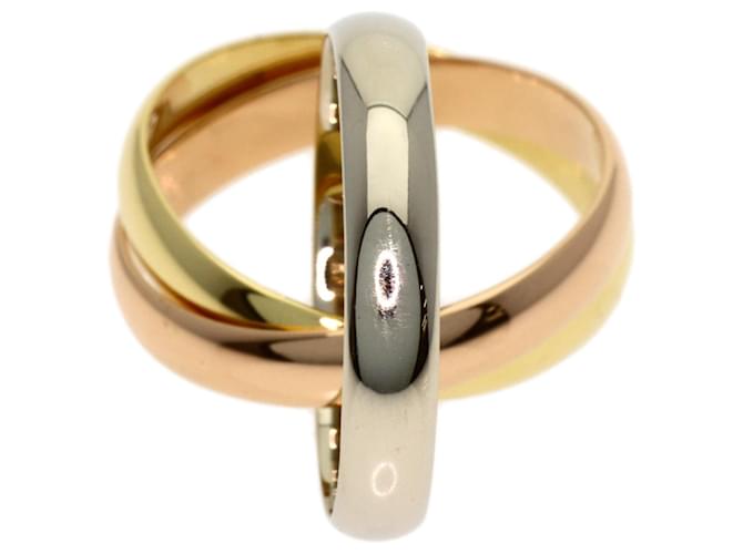 Anello Trinity Cartier Rosa Bianco Giallo - vista 6