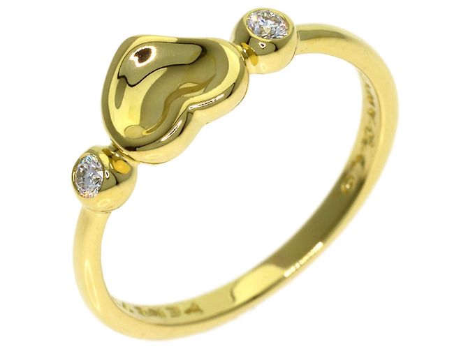 Elsa Peretti Tiffany & Co. Full Heart 2-Piece Diamantring in 18K Gelbgold - Ansicht 2