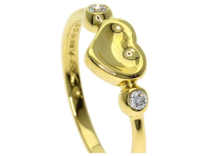 Elsa Peretti Tiffany & Co. Full Heart 2-Piece Diamantring in 18K Gelbgold - Ansicht 8