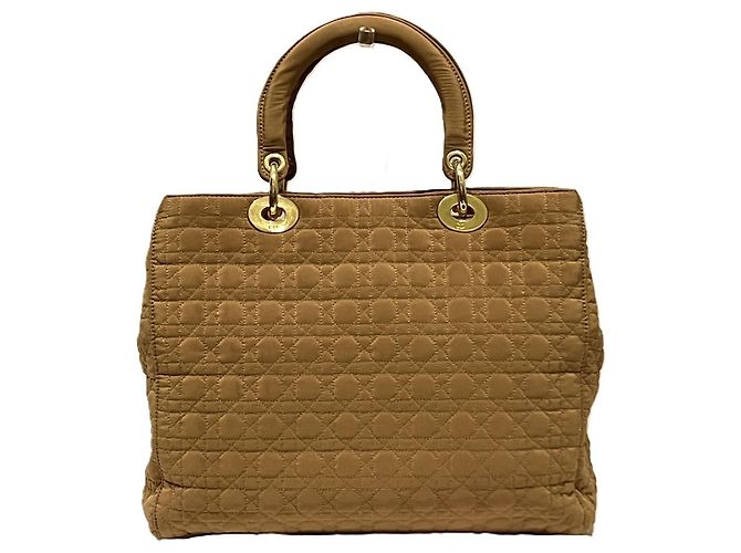Borsa Christian Dior Cannage Nylon Marrone - vista 2