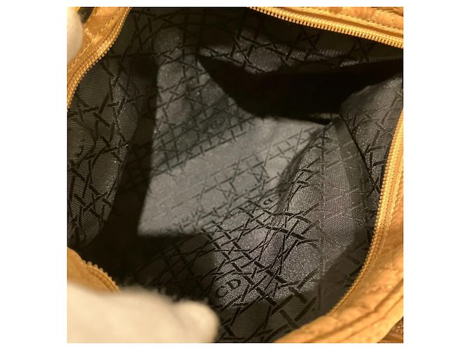 Borsa Christian Dior Cannage Nylon Marrone - vista 5