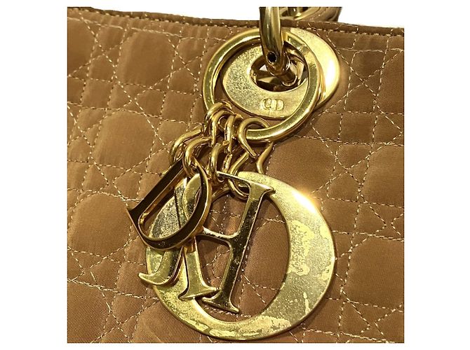 Borsa Christian Dior Cannage Nylon Marrone - vista 9