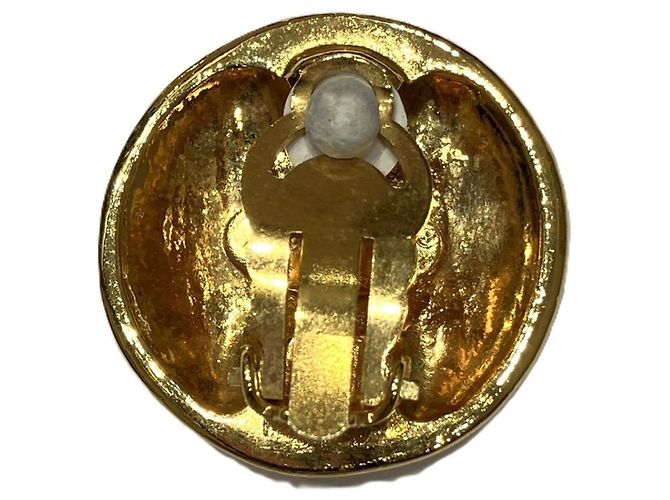 Orecchini a clip in lega dorata Chanel D'oro - vista 3