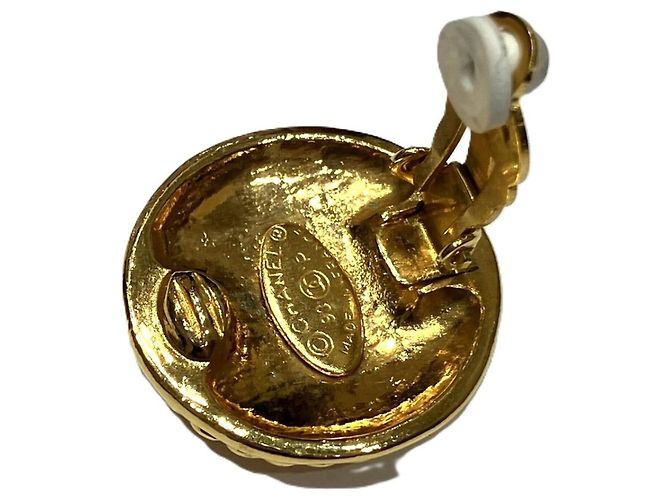 Orecchini a clip in lega dorata Chanel D'oro - vista 4