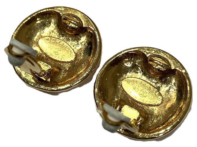 Orecchini a clip in lega dorata Chanel D'oro - vista 6