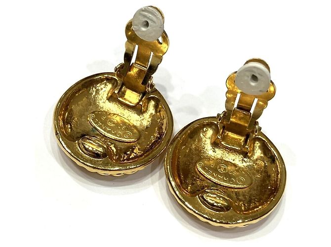 Orecchini a clip in lega dorata Chanel D'oro - vista 7