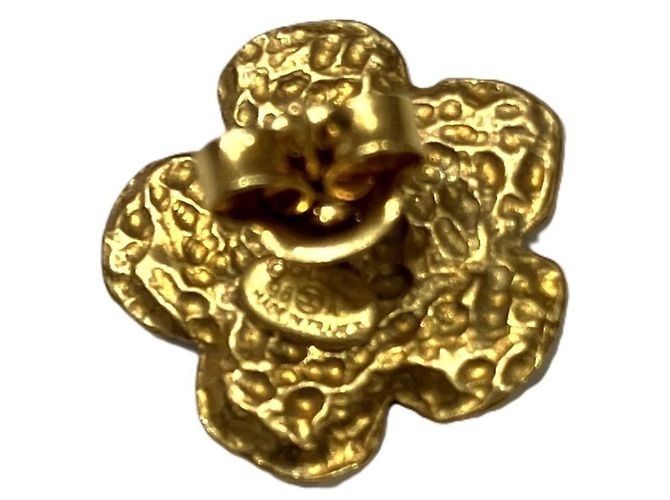 Orecchini a lobo in lega dorata Chanel D'oro - vista 3