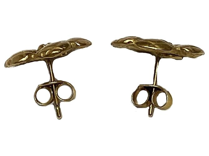 Orecchini a lobo in lega dorata Chanel D'oro - vista 6