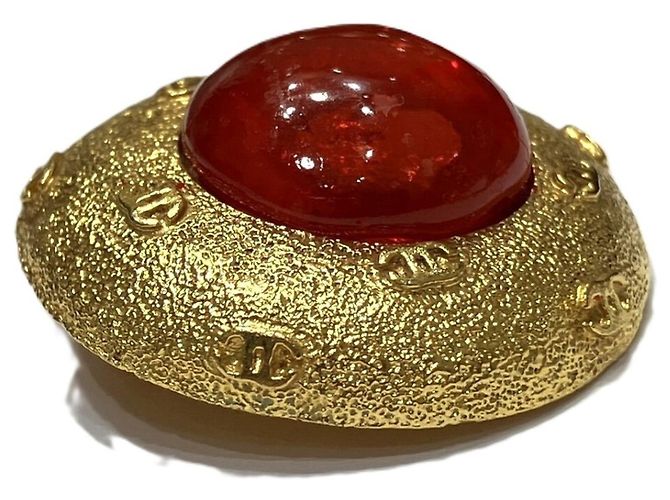 Orecchini a clip Chanel Gold and Red Rosso D'oro - vista 2