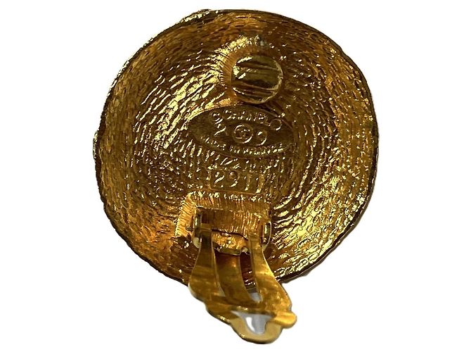 Orecchini a clip Chanel Gold and Red Rosso D'oro - vista 4