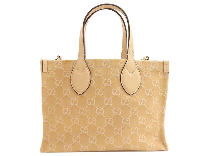 Borsa 2-Way Gucci Ophidia Medium Beige - vista 2
