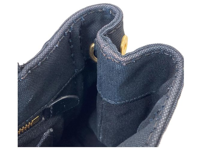 Prada Canapa Mini 2-Way Handtasche Schwarz - Ansicht 10