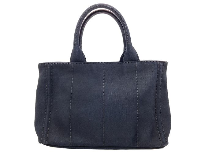 Prada Canapa Mini 2-Way Handtasche Schwarz - Ansicht 2