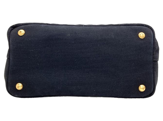 Prada Canapa Mini 2-Way Handtasche Schwarz - Ansicht 4