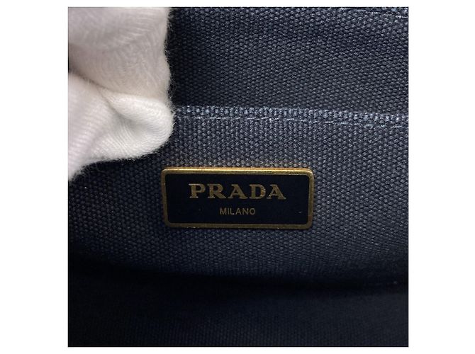 Prada Canapa Mini 2-Way Handtasche Schwarz - Ansicht 6