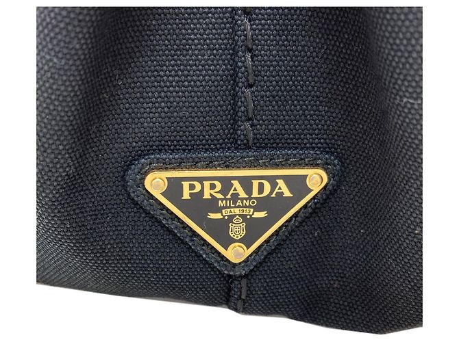 Prada Canapa Mini 2-Way Handtasche Schwarz - Ansicht 9