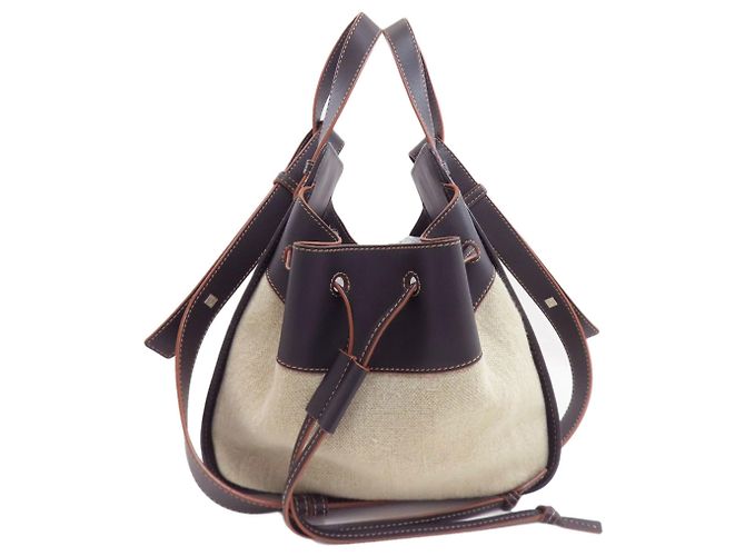 Loewe Hammock 2-Way Handtasche Schwarz Beige - Ansicht 3